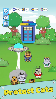 Descargar Cat Clan: Aliens Defence Juegos casuales para Android captura de pantalla 3