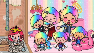 Descargar Toka Boka Rainbow Hair Girl Entretenimiento para Android captura de pantalla 3