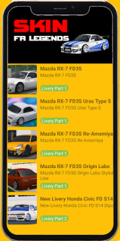 Descargar Skin FR Legends Livery Mods Entretenimiento para Android captura de pantalla 2