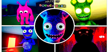 Descargar Maze Of Bouncy Bear scary game Aventuras para Android captura de pantalla 4