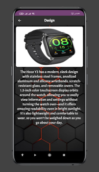 Descargar Hoco Y3 Smart Watch App Guide Herramientas para Android captura de pantalla 4