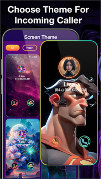 Descargar Tema de la Pantalla de Llamada Personalización para Android captura de pantalla 4