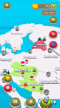 Descargar Country Balls: Idle War 3D Arcada para Android captura de pantalla 2