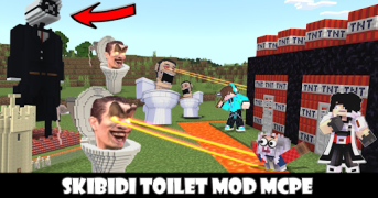 Descargar Skibidi Toilet 3 mod Minecraft Personalización para Android captura de pantalla 2