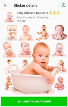 Descargar Baby Stickers for WhatsApp Comunicación para Android captura de pantalla 4
