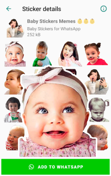 Descargar Baby Stickers for WhatsApp Comunicación para Android captura de pantalla 6