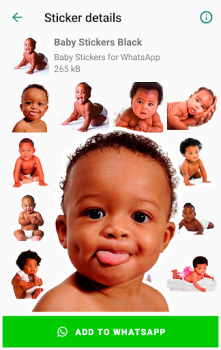 Descargar Baby Stickers for WhatsApp Comunicación para Android captura de pantalla 7