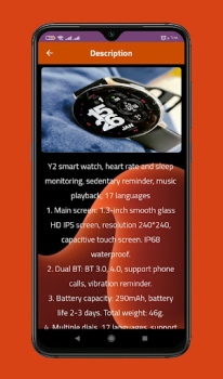 Descargar Hoco Smart watch Y2 guide Herramientas para Android captura de pantalla 3