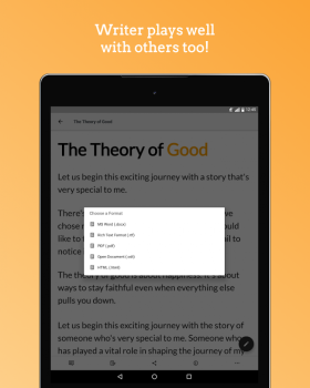 Descargar Writer - Escriba, debate, sinc Trabajo para Android captura de pantalla 3