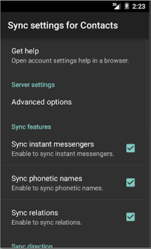 Descargar CardDAV-Sync free Trabajo para Android captura de pantalla 6