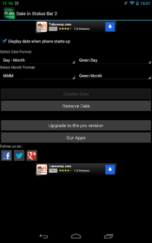 Descargar Fecha barra de estado 2 Trabajo para Android captura de pantalla 3