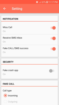 Descargar Fake Call and Sms Entretenimiento para Android captura de pantalla 3