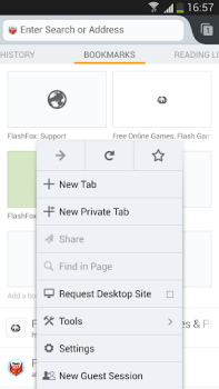 Descargar FlashFox - Flash Browser Trabajo para Android captura de pantalla 4