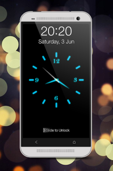 Descargar Glowing Reloj Locker (azul) Personalización para Android captura de pantalla 7