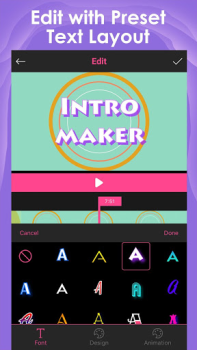 Descargar Intro Maker -video intro outro Editores y reproductores de video para Android captura de pantalla 2