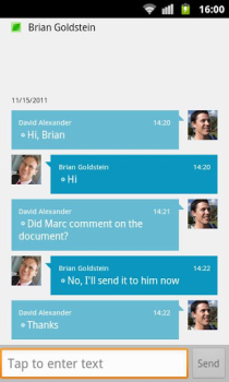 Descargar Lync 2010 Negocio para Android captura de pantalla 3