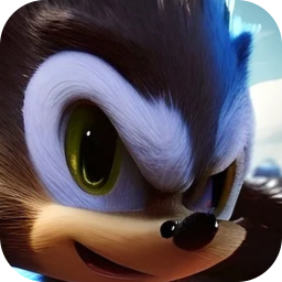 Logotipo Blue Hedgehog Dash Run 3D v2