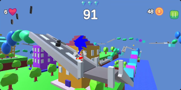 Descargar Blue Hedgehog Dash Run 3D v2 Aventuras para Android captura de pantalla 3