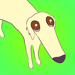 Logotipo Perro Borzoi : Nariz larga