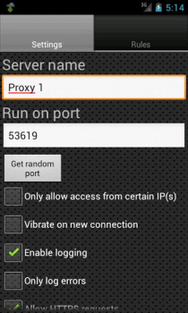 Descargar Proxy Server Herramientas para Android captura de pantalla 2