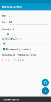 Descargar Random Number Herramientas para Android captura de pantalla 2