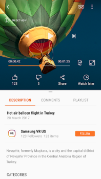 Descargar Samsung VR видео Editores y reproductores de video para Android captura de pantalla 6