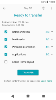 Descargar (versión antigua) Xperia Transfer Mobile Personalización para Android captura de pantalla 4