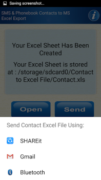 Descargar Save Phonebook & SMS to Excel Herramientas para Android captura de pantalla 4