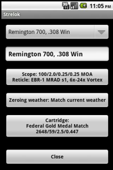 Descargar Strelok. Ballistic calculator Deporte para Android captura de pantalla 5