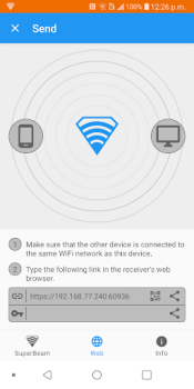 Descargar SuperBeam | WiFi Direct Share Comunicación para Android captura de pantalla 5