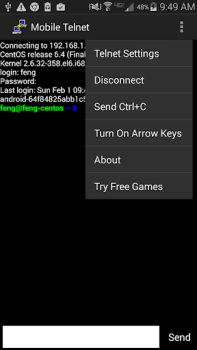 Descargar Mobile Telnet Comunicación para Android captura de pantalla 5