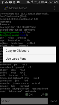 Descargar Mobile Telnet Comunicación para Android captura de pantalla 7