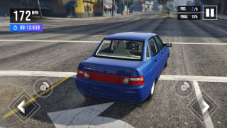 Descargar VAZ 2110 Russian Car Driving Simuladores para Android captura de pantalla 3