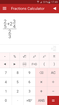 Descargar Calculadora de Fracciones Educación para Android captura de pantalla 2
