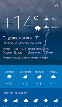 Descargar Погода Оренбург 1743.ru Clima para Android captura de pantalla 3