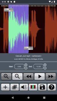 Descargar Audio Cutter y Ringtone Maker Editores y reproductores de video para Android captura de pantalla 2
