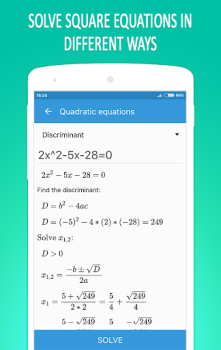 Descargar Calculadora de la Ecuación Educación para Android captura de pantalla 2