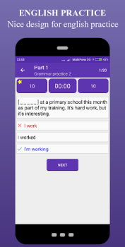 Descargar English Grammar Test - Grammar Educación para Android captura de pantalla 4