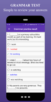 Descargar English Grammar Test - Grammar Educación para Android captura de pantalla 5