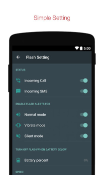 Descargar Вспышка на звонок и SMS Herramientas para Android captura de pantalla 2