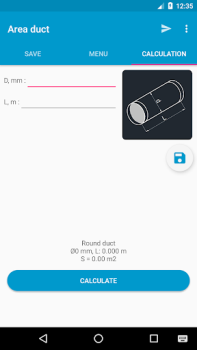 Descargar Area duct HVAC Herramientas para Android captura de pantalla 2