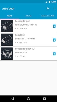 Descargar Area duct HVAC Herramientas para Android captura de pantalla 3