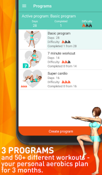 Descargar Aerobics workout at home Salud y estado fisico para Android captura de pantalla 2