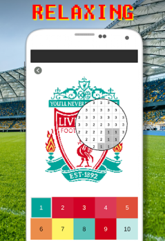 Descargar Football Logo Coloring By Number Rompecabezas para Android captura de pantalla 2