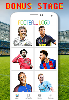 Descargar Football Logo Coloring By Number Rompecabezas para Android captura de pantalla 4