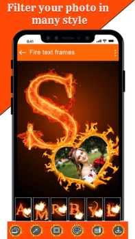 Descargar Editora de texto de fuego Foto para Android captura de pantalla 5