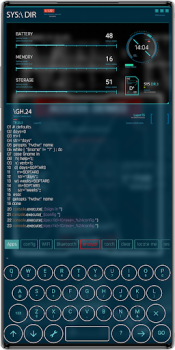 Descargar Aris Launcher, Hacker Style UI Personalización para Android captura de pantalla 7
