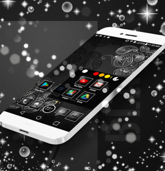 Descargar Lanzador Tema Negro Personalización para Android captura de pantalla 3