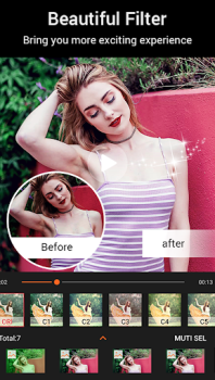 Descargar Beauty Video - Video Editor Editores y reproductores de video para Android captura de pantalla 5