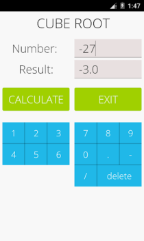 Descargar Calculadora cubo de raíz Educación para Android captura de pantalla 3